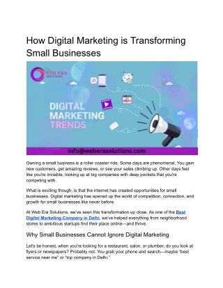 How Digital Marketing is Transforming Small Businesses (1)
