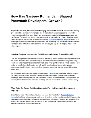 Parsvnath Developers