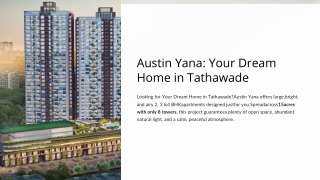 Austin Yana Tathawade UltraMax 2–4 BHK Luxury Homes