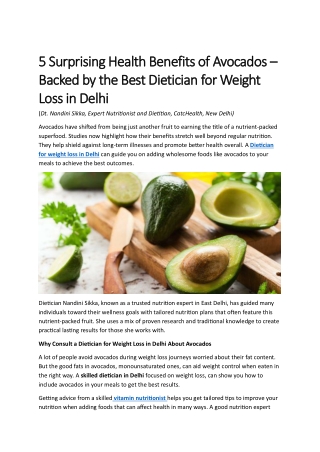 5 Surprising Health Benefits of Avocados