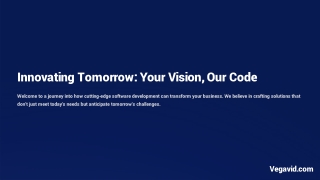 Innovating Tomorrow Your Vision, Our Code