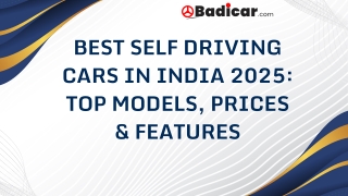 Best Self Driving Cars in India 2025 – Top ADAS Models, Prices & Features