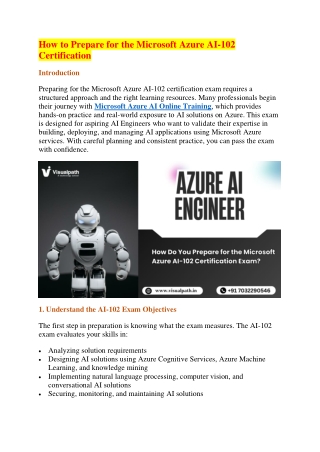 AI 102 at Visualpath | Microsoft Azure AI Engineer Training