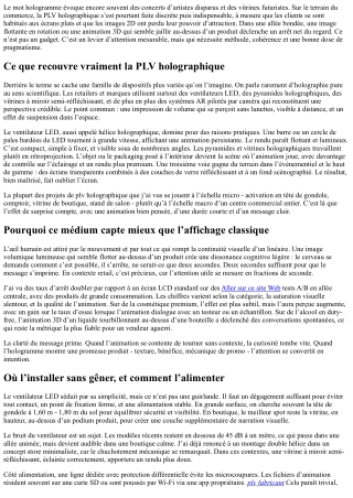 PLV holographique : capter le regard autrement