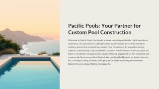 Pacific Pools: Your Partner for Custom Pool Construction