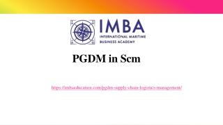 PGDM in Scm