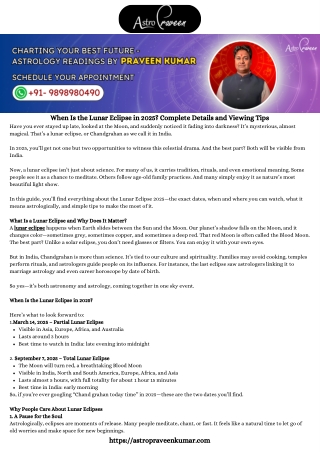 When Is the Lunar Eclipse in 2025 Complete Details and Viewing Tips