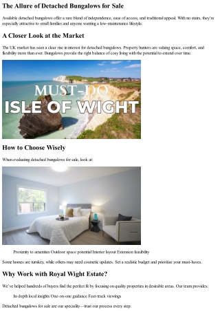 View Top Detached Bungalows for Sale in the UK