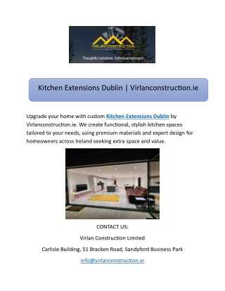 Kitchen Extensions Dublin