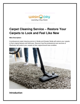 Carpet Cleaning Service – Restore Your Carpets to Look and Feel Like New (2)
