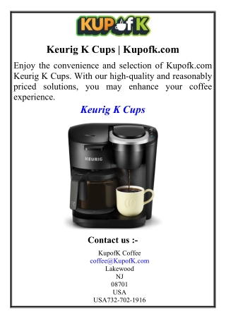 Keurig K Cups | Kupofk.com