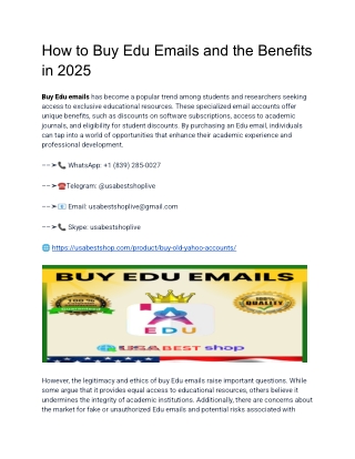 How to Buy Edu Emails and the Benefits in 2025