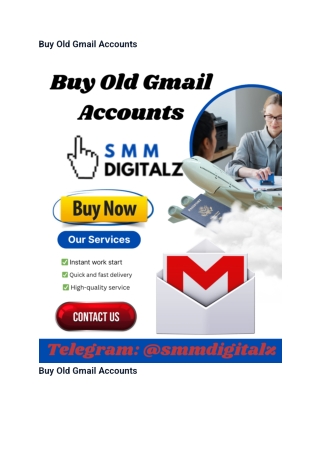 Top 8 Website To Buy Old Gmail Accounts - 100% verified And Safe