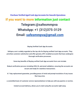 Purchase Verified Aged Cash App Accounts for Smooth Operations