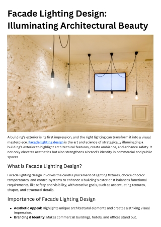 Facade Lighting Design Illuminating Architectural Beauty