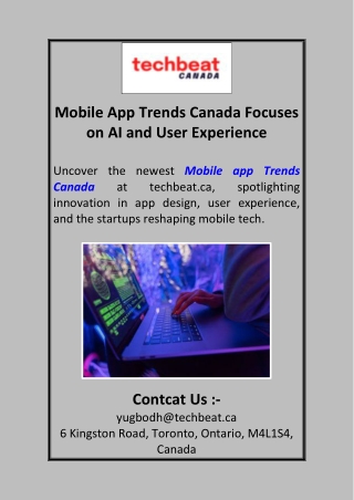 Mobile App Trends Canada Focuses on AI and User Experience