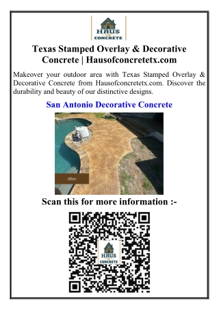 Texas Stamped Overlay & Decorative Concrete Hausofconcretetx.com