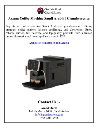 Arzum Coffee Machine Saudi Arabia  Grandstores.sa