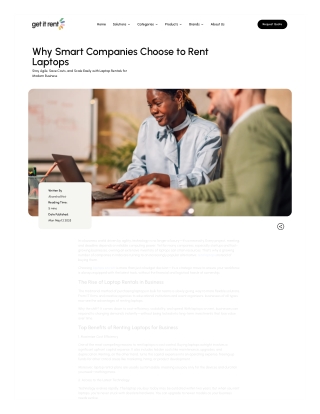 Why Smart Companies Choose to Rent Laptops