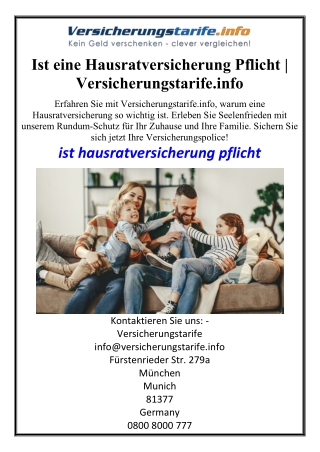 Ist eine Hausratversicherung Pflicht | Versicherungstarife.info