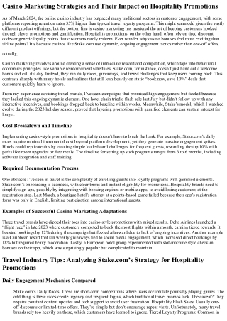 What Can Hotels Learn from Stake Casino Promos