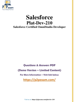 Plat-Dev-210 Exam PDF – Questions and Answers for Appian Certified Associate