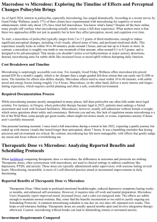 Microdosing vs Full Dose Experience: Understanding Psilocybin’s Spectrum