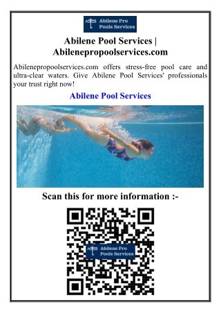 Abilene Pool Services Abilenepropoolservices.com