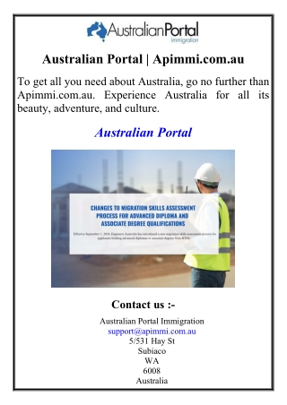 Australian Portal | Apimmi.com.au