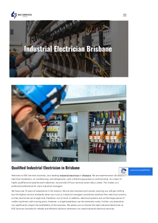 Industrial Electrician Brisbane