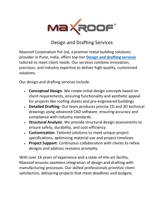 Design and Drafting Services in India