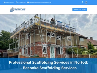 Professional Scaffolding Services in Norfolk - Bespoke Scaffolding Services