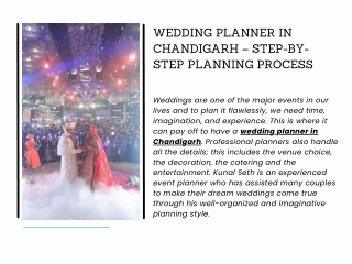 Wedding Planner in Chandigarh – Step-by-Step Planning Process