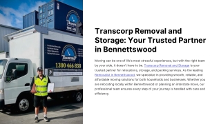 Affordable & Reliable Removalist in bennettswood Services