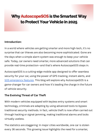 Why Autoscopesos is the  Smartest Way to Protect Your Vehicle In 2025