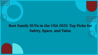 Best Family SUVs in the USA 2025