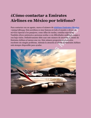 telefono emirates mexico