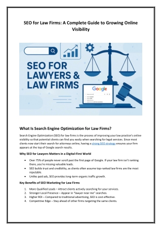 SEO for Law Firms- A Complete Guide to Growing Online Visibility