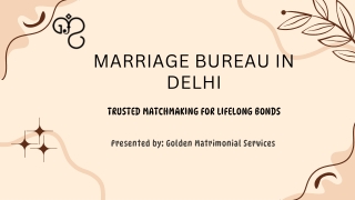 Marriage Bureau in Delhi