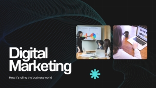 Black and Cyan Modern Digital Marketing Presentation