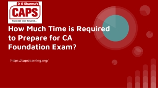 How Much Time is Required to Prepare for CA Foundation Exam