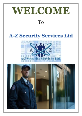 End-to-End Corporate Security Services in London from A-Z Security Services Ltd
