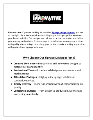 Sign Board Design Pune | Get Custom Signage Design Pune