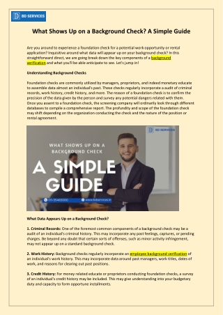 What Shows Up on a Background Check? A Simple Guide