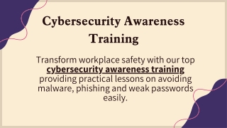 Cybersecurity Awareness Training