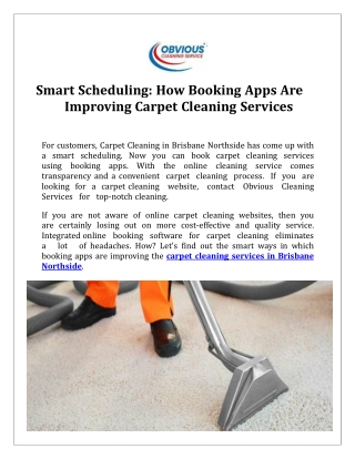 Smart Scheduling How Booking Apps Are Improving Carpet Cleaning Services