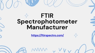 FTIR Spectrophotometer Manufacturers