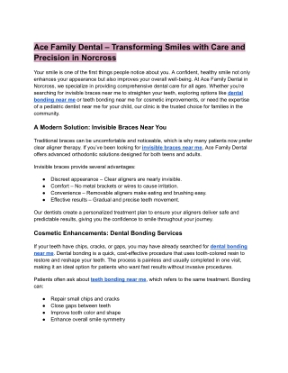 Transforming Smiles with Care and Precision in Norcross