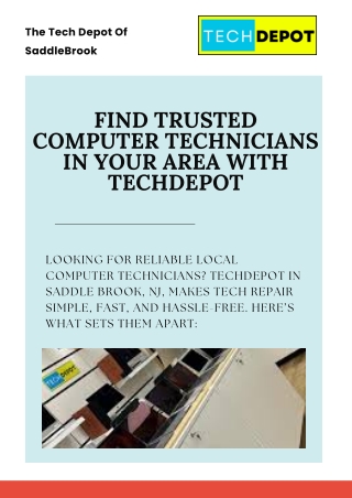 Expert Computer Technicians Near You  Fast & Reliable Service