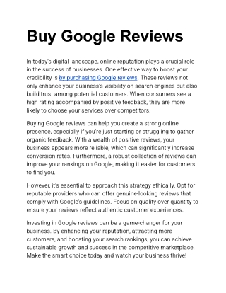 Reviews